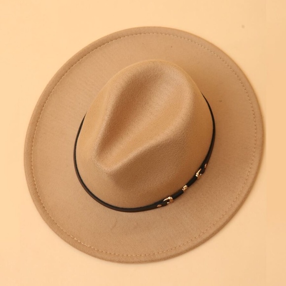 Bohemian Vegan Leather belted Fedora Hat Summer - Picture 6 of 9